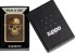Zippo Brushed Brass Emblem Attached